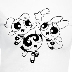 The Powerpuff Girls Outline Digital Cut File // The Powerpuff | Etsy