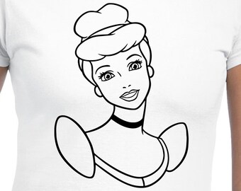 Cinderella Outline Etsy