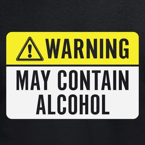 Warning May Contain Alcohol Digital Cut File // Alcohol SVG // | Etsy