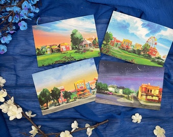 Sapphire Falls Town Prints