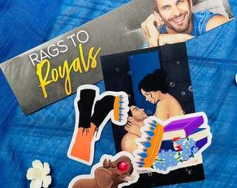 Rags to Royals artwork, bookmark, sticker set