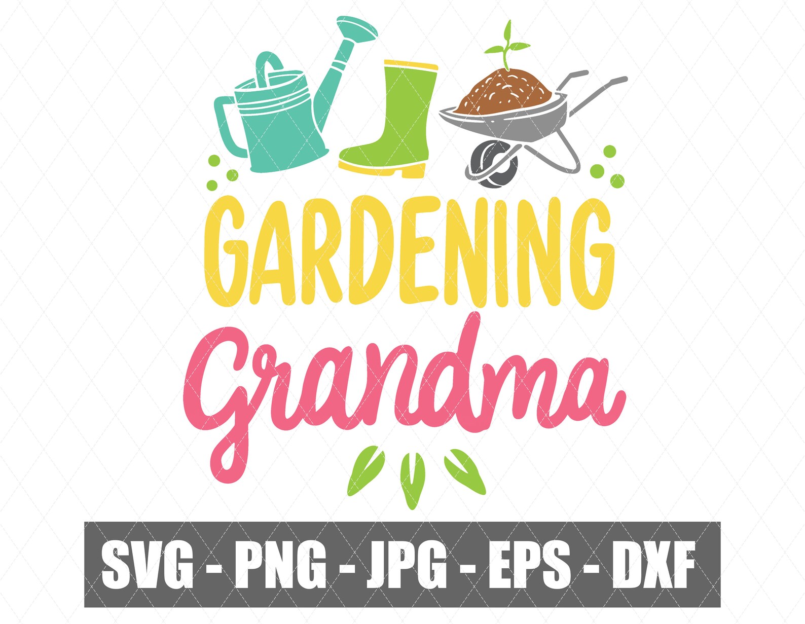 Cute Gardening Grandma Svg Grandma Svg Moms Garden Svg | Etsy