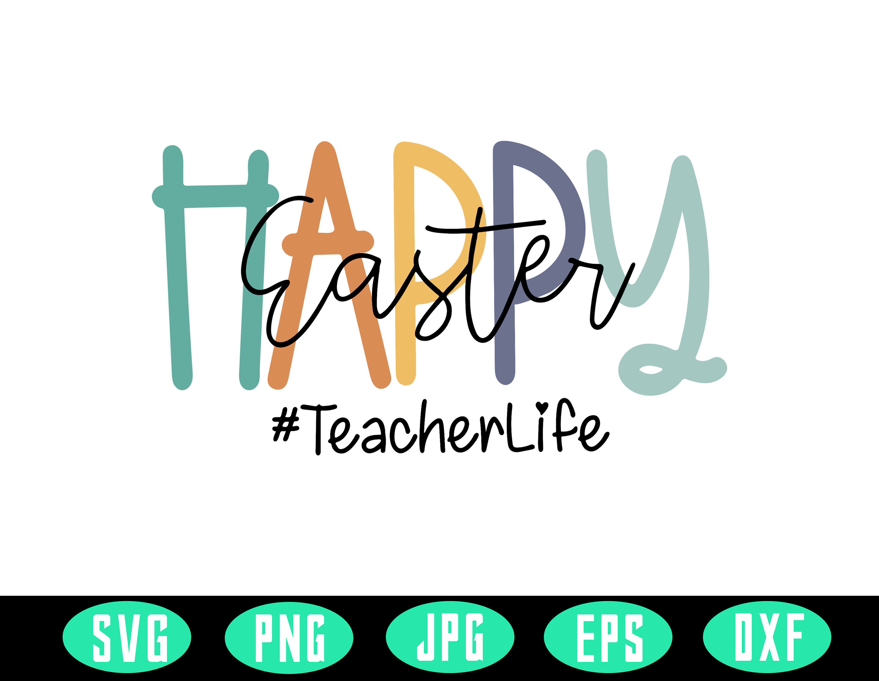 Download Teacher Life Svg Happy Easter Svg Digital Cut Files Cricut | Etsy