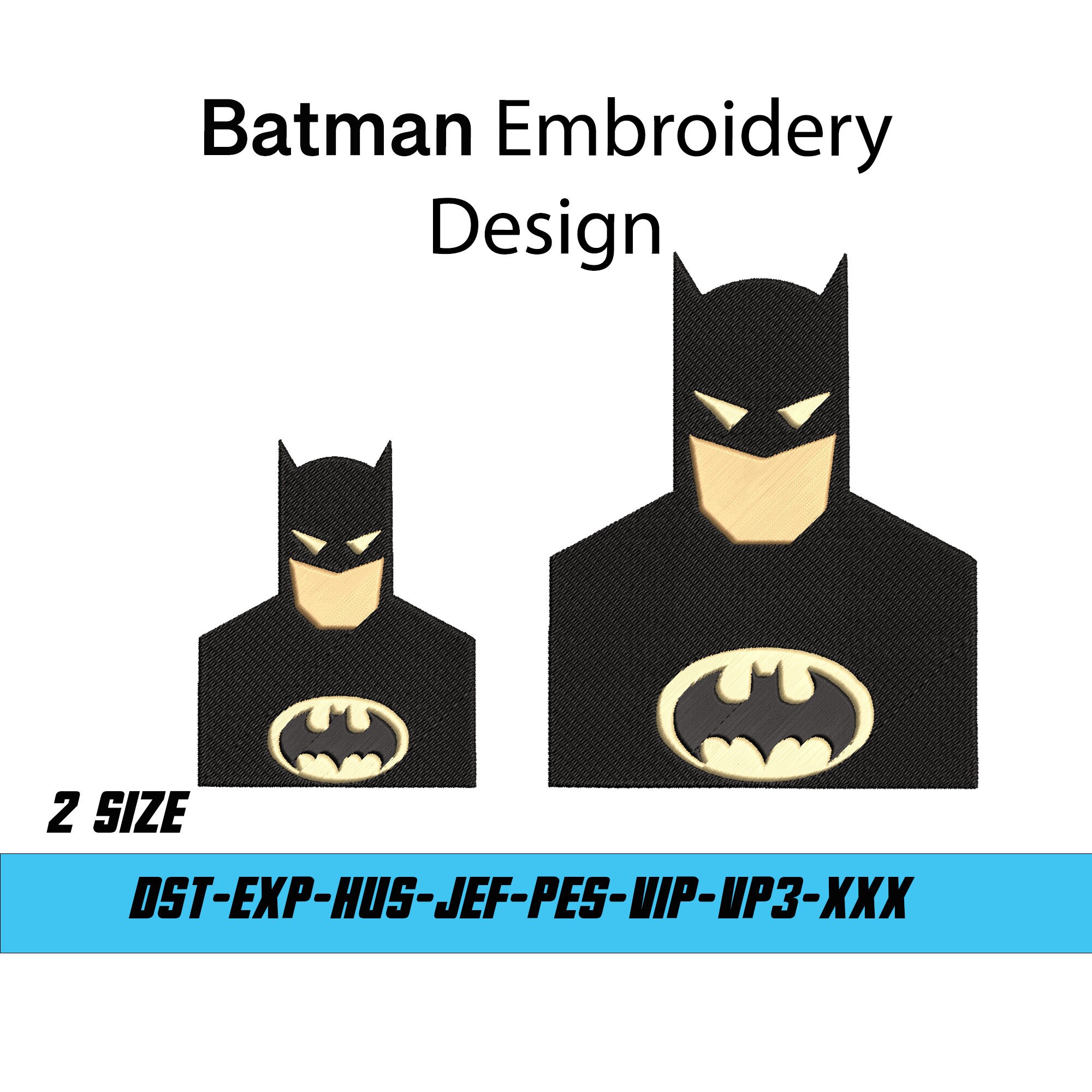 Batman Machine Embroidery Design Batman Embroidery Patterns Etsy