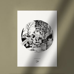 Carte postale illustration StarWars Stormtrooper