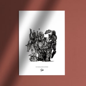 Carte postale inspirée de la saga Star Wars THE MANDALORIAN UNIVERSE