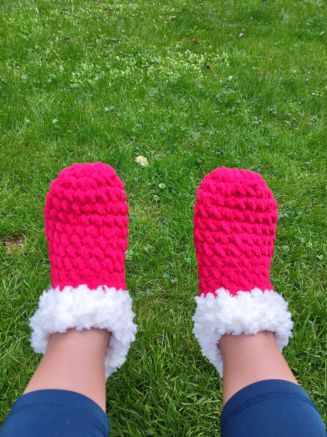 crochet fluffy socks