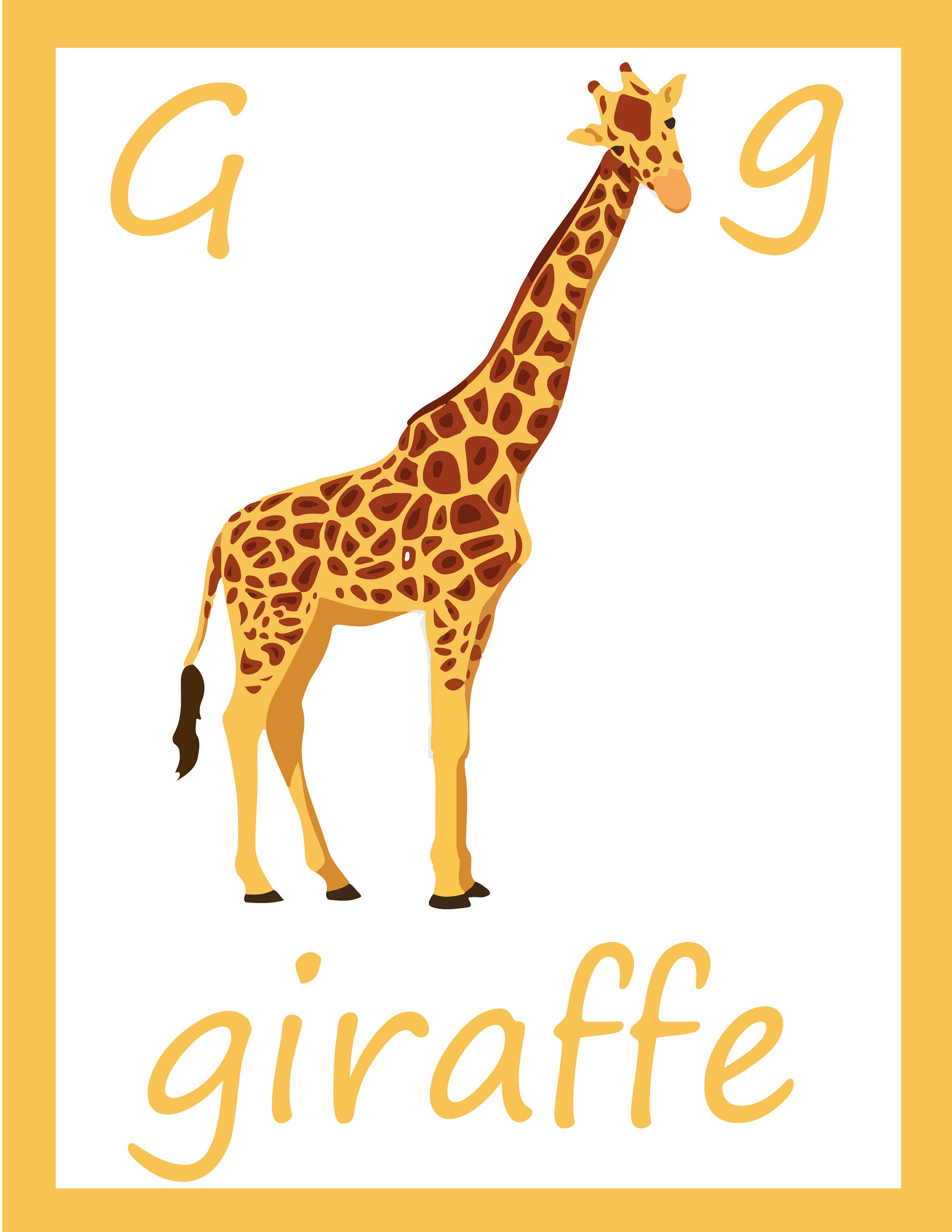 10 Printable Animals Cards Flash Cards Naming Cards PDF Etsy