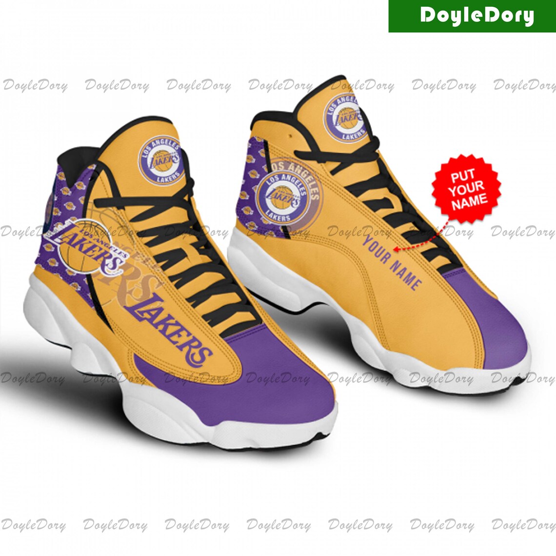 Los Angeles Lakers Fan Personalized Air Jordan Sneaker For Men | Etsy