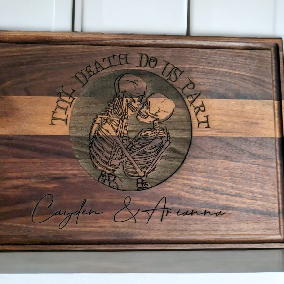Cutting Board Engraving Till Death Do Us Part. Perfect Gift Idea for Couples, Anniversaries, Weddings, Halloween, Etc. - Etsy