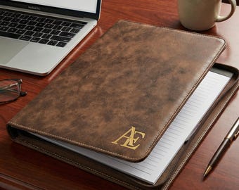 Personalized Portfolio - Custom Engraved Padfolio with Legal Pad