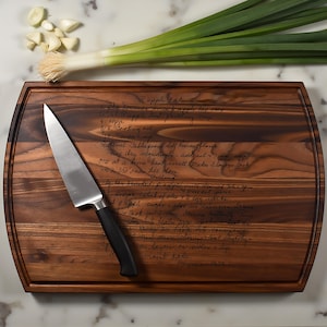 Handwritten Recipe Cutting Board, Grandma&#39;s Handwriting, Engraved Recipe, Gift for Mom, Personalized Cutting Board, Mother&#39;s Day Gift