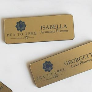 Custom Engraved Magnetic Name Tag: Acrylic Employee Name Badge