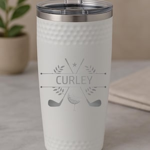 Golf Dimple Tumbler, NEW STYLE ,Golf Design Tumbler, Gift For Golf Dad, Golfing Enthusiast, 20 Oz Tumbler, Gift For Golfer,