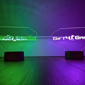 Custom Gamertag Light Sign, Personalized Gamertag Sign, Gaming Sign, LED Sign For Gamer, Gift For Gamer, Streamer Lighted Sign