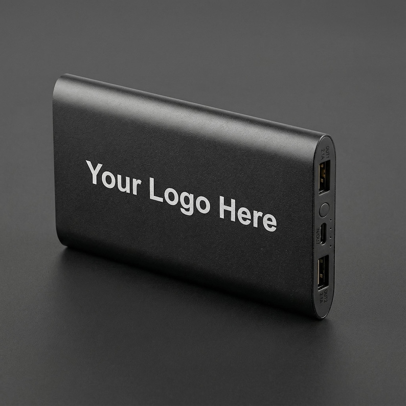 Custom Logo Power Bank 8000mah - Branded Tech Swag - Etsy