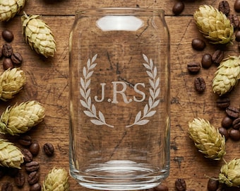 Personalized Beer Can Glass - Engraved Groomsmen Gift