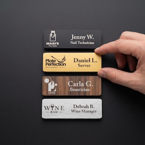 Custom Magnetic Name Tag: Personalized Employee Badge With Logo - Etsy