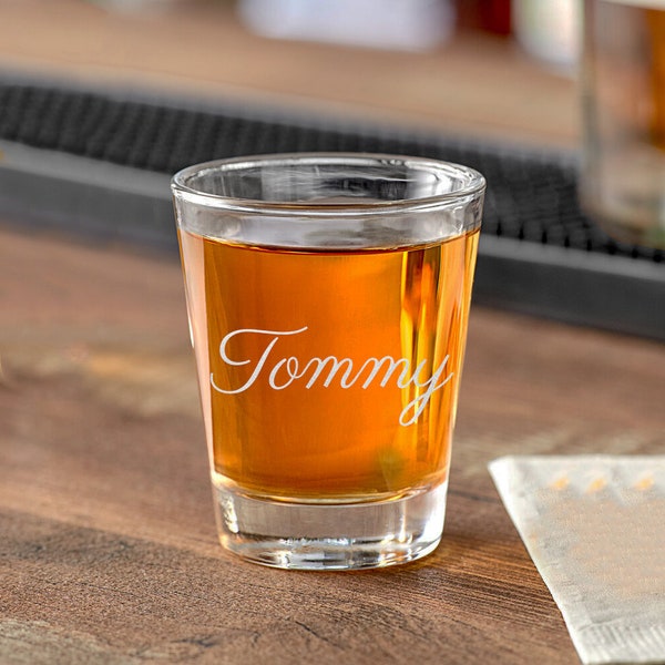 Engraved Shot Glass, Personalized 2 Oz. Shot Glass, Gift For Husband, Man, Bachelor Party, Shot Glass With Name Engraved