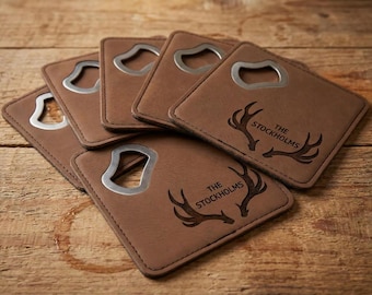 Personalized Bottle Opener Coaster