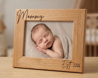 New Mom Picture Frame - Personalized Baby Announcement