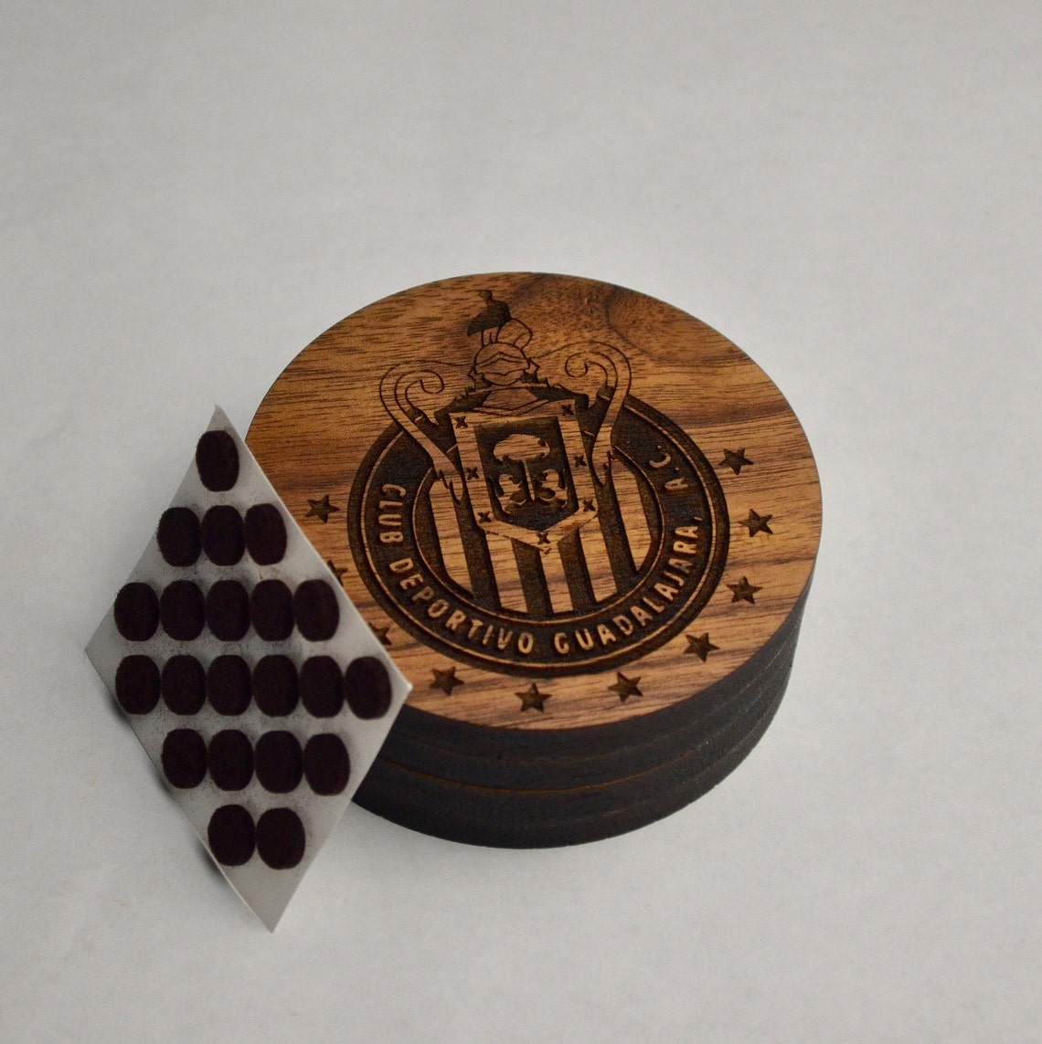 100 Walnut Wood Sports Team Coasters Etsy