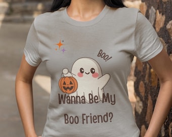 Funny Halloween Ghost T-Shirt: "Boo-Friend" Spooky Graphic Tee