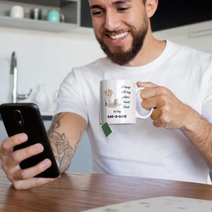 Dad-A-Base Coffee Mug: Funny Novelty Gift, White Ceramic (11oz/15oz)