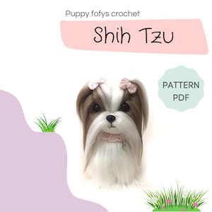 Patron Crochet Chien - Shihtzu Amigurumi PDF Shitzu