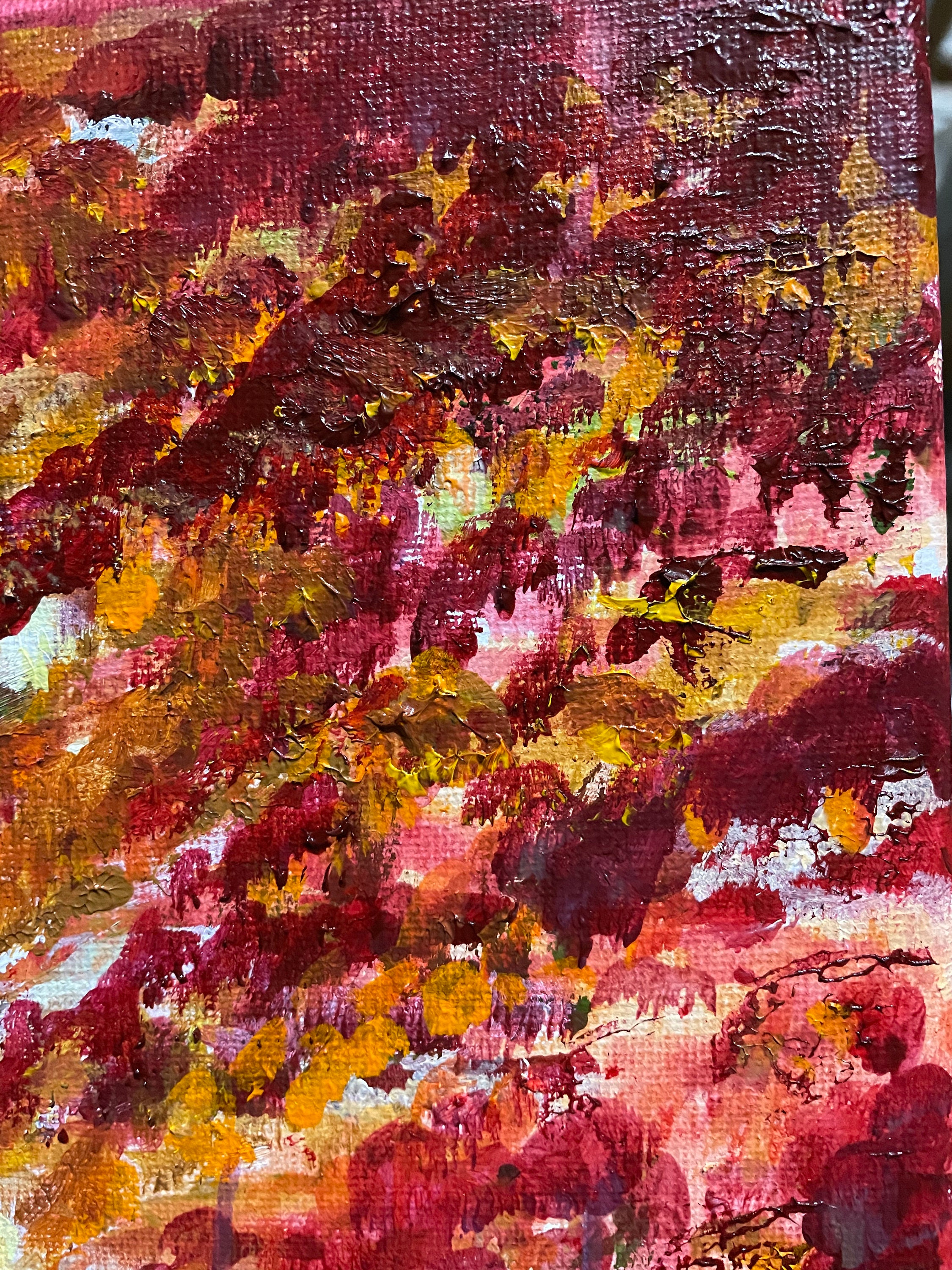 Autumn for Two Original Painting in Acrylic Bright Warm - Etsy