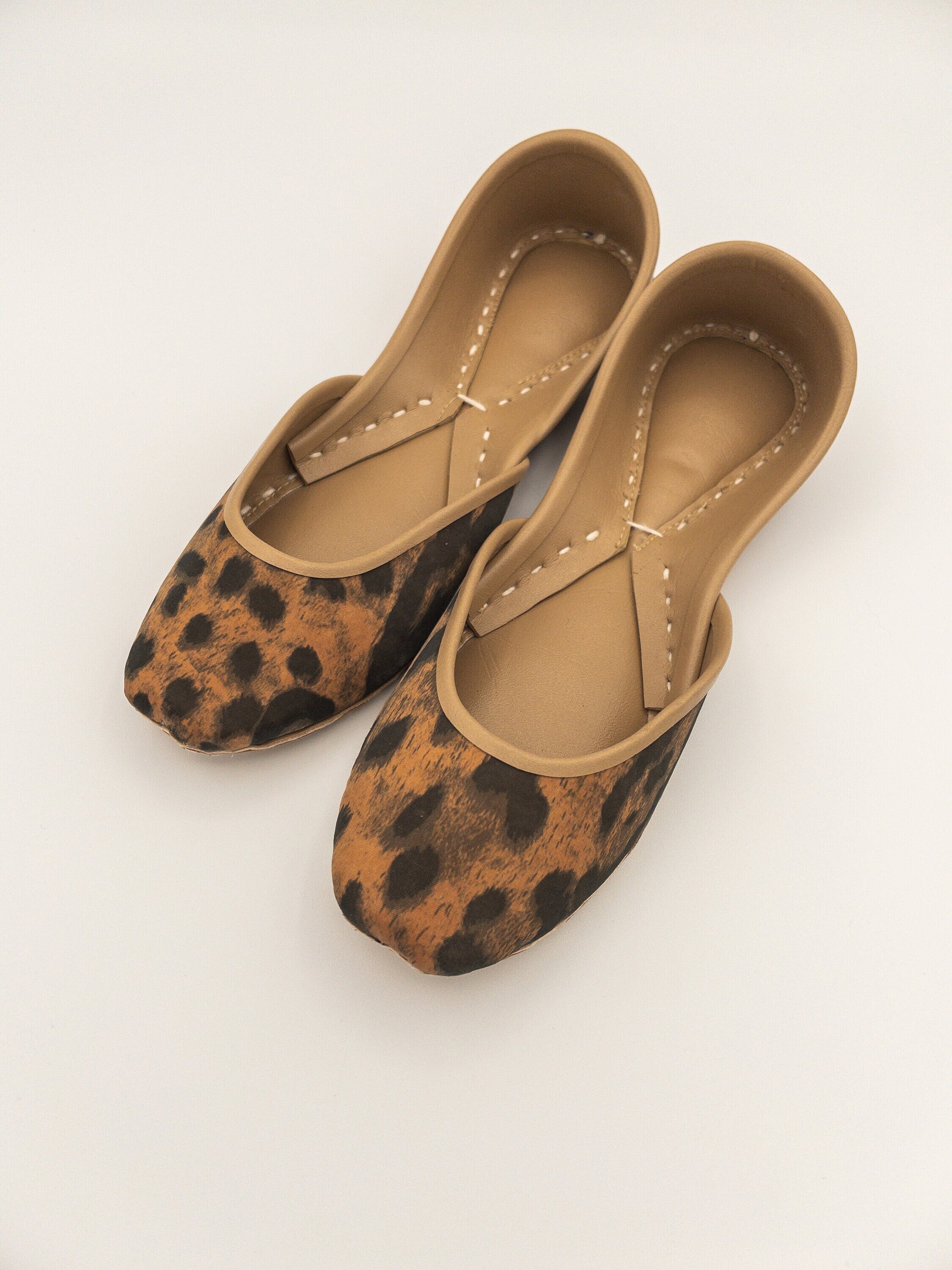 Leopard Print Flat Shoes for Women Animal Print Ballet Flats