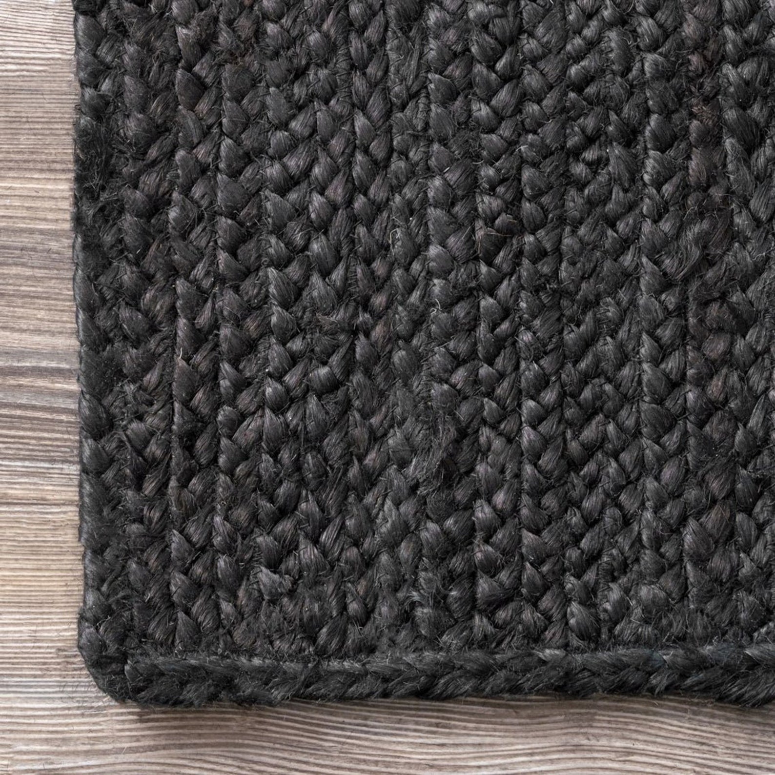 Braided Black Dye Rectangle Rug Home Decor Area Rug Natural Etsy