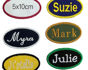 CUSTOM PERSONALIZED Embroidered Iron On Name Patch