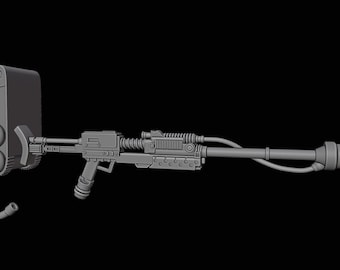 Resin Flamethrower Miniature, Action Figure Scale (Unpainted)