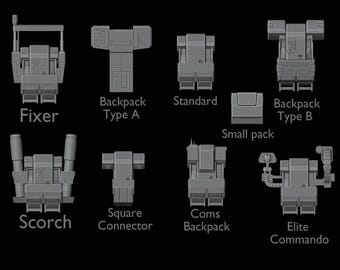 1:12 Clone Commando Backpacks