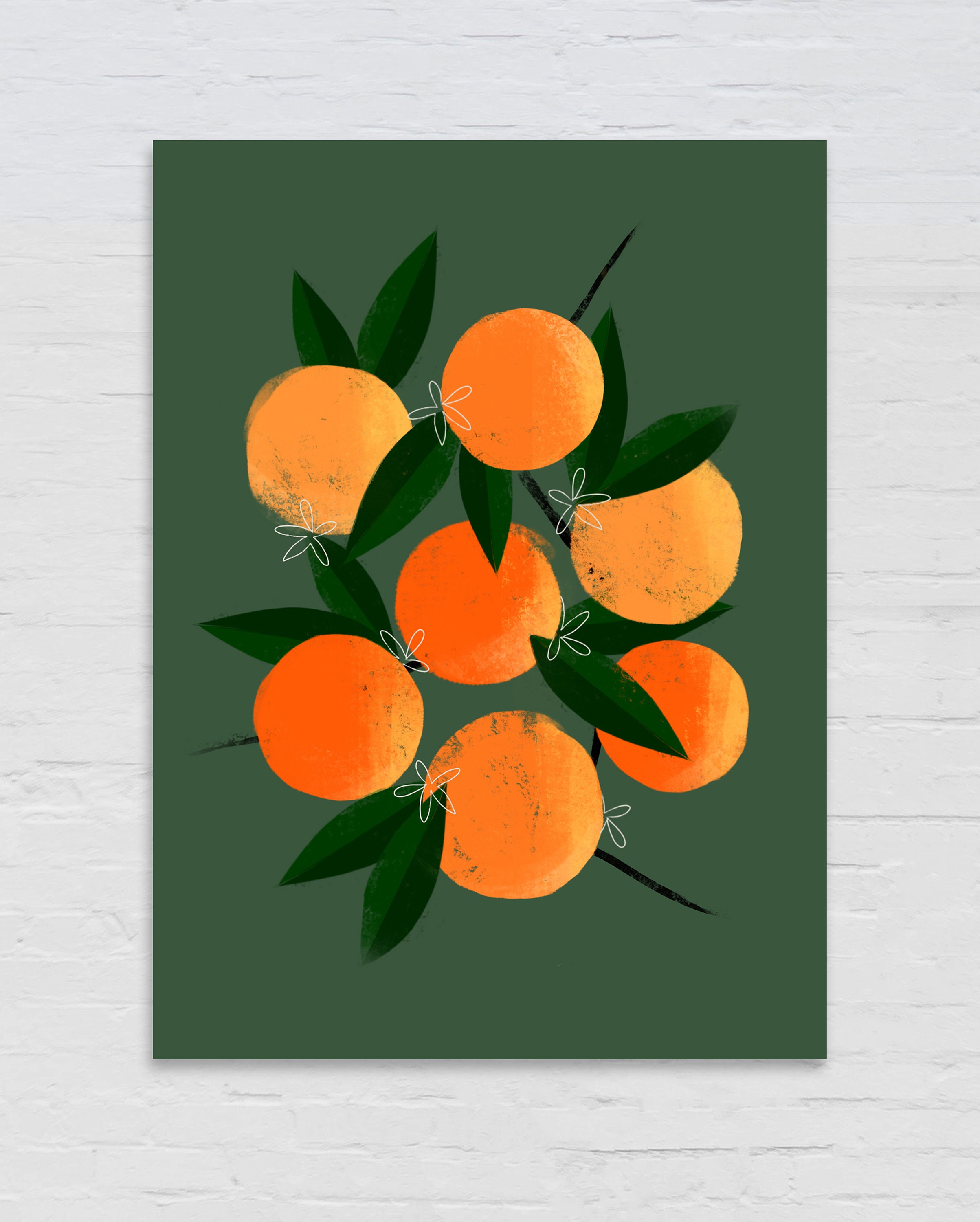 Oranges Art Print Orange Wall Decor Digital Download Etsy