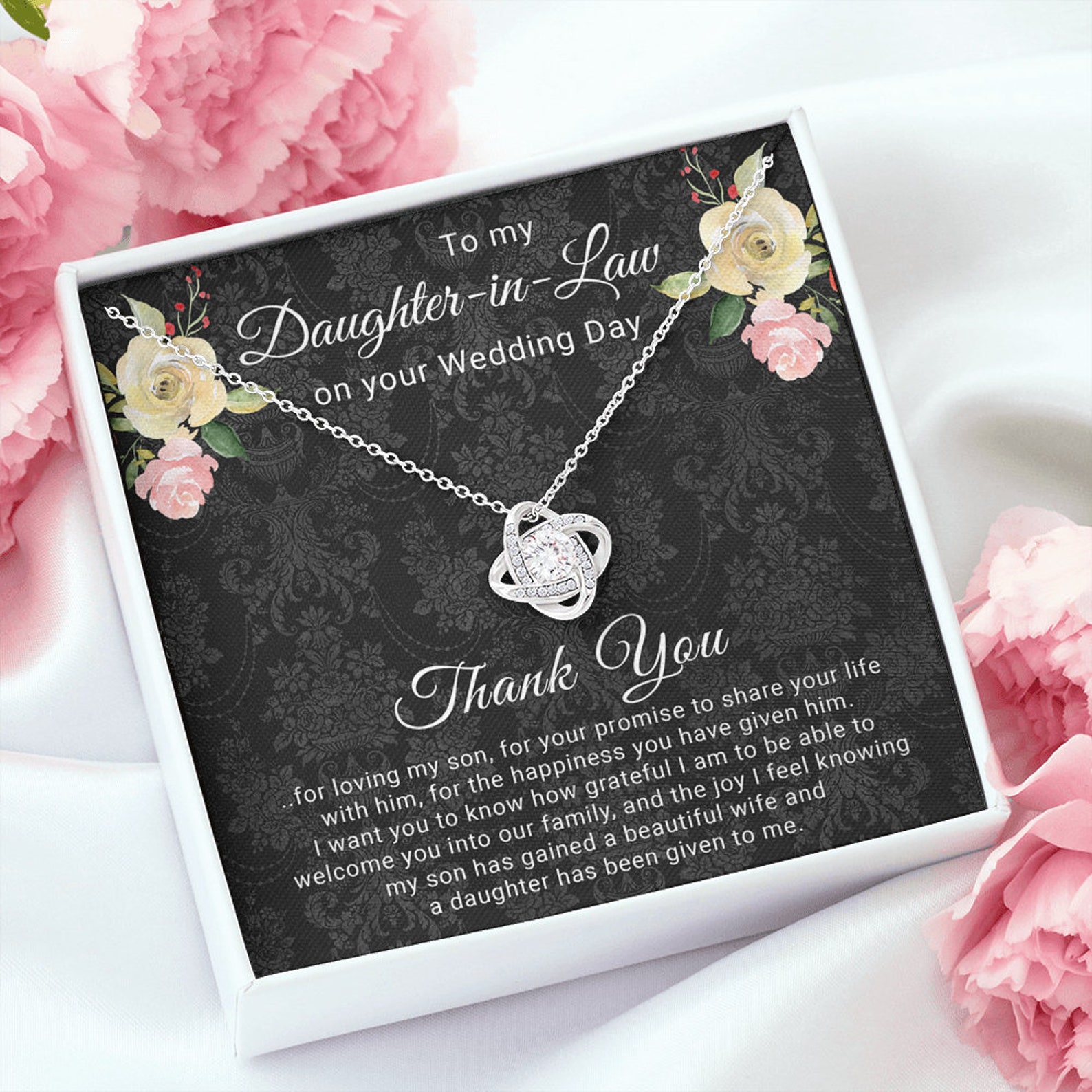Daughter In Law Gift on Wedding Day Daughter in Law Necklace Etsy