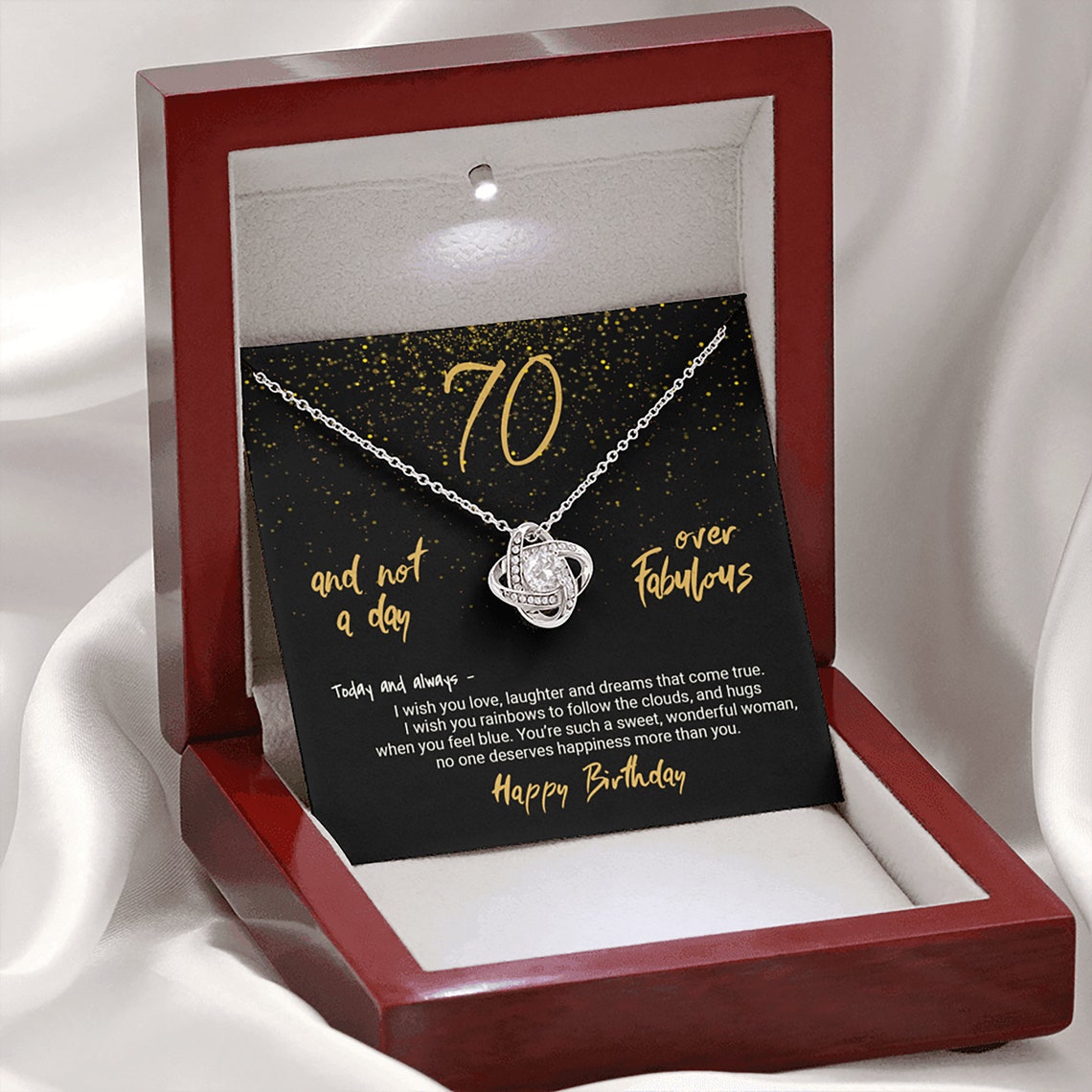 70th Birthday Gift for Women 70th Birthday Jewelry Love Knot  Etsy