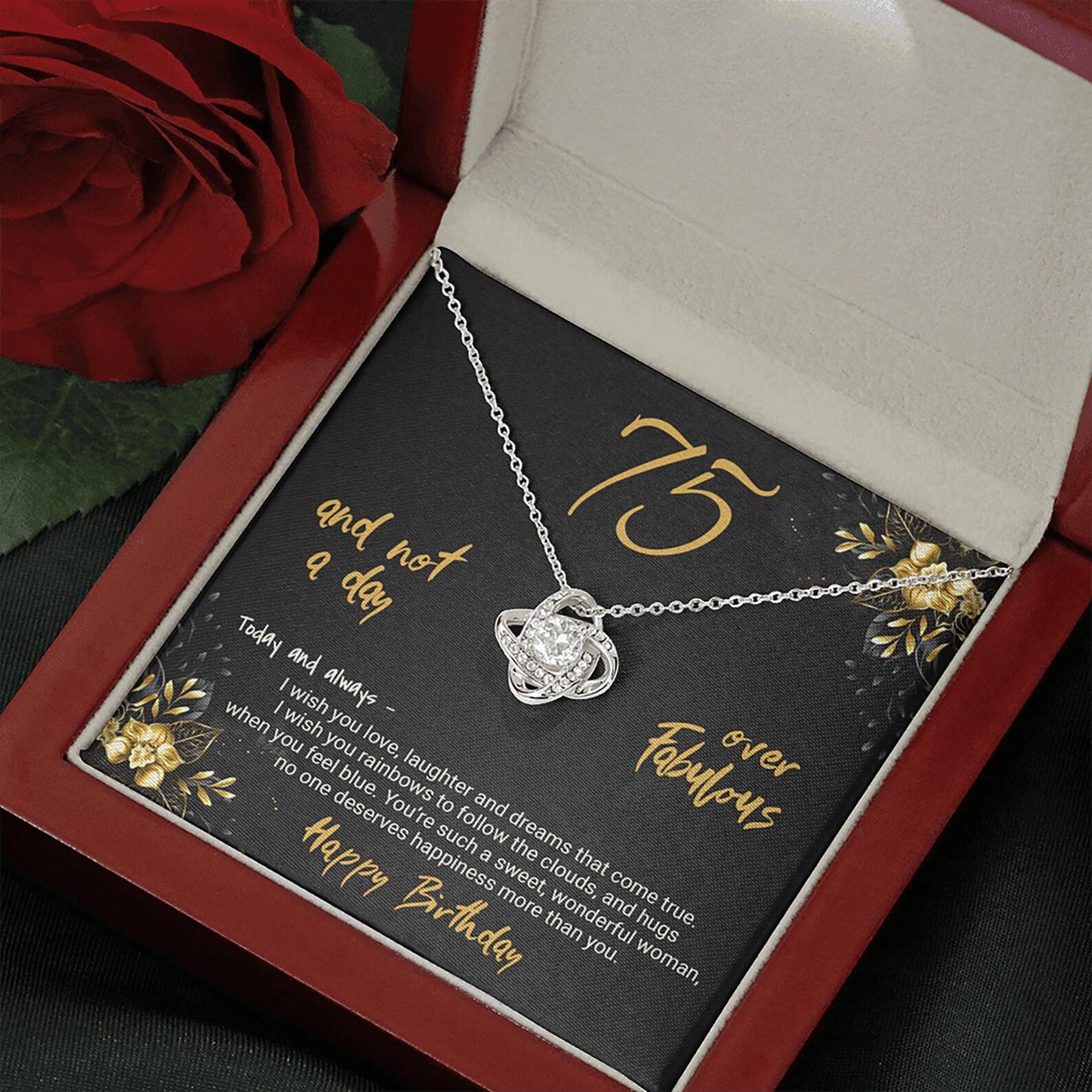75th Birthday Gift for Women 75th Birthday Jewelry Love Knot  Etsy