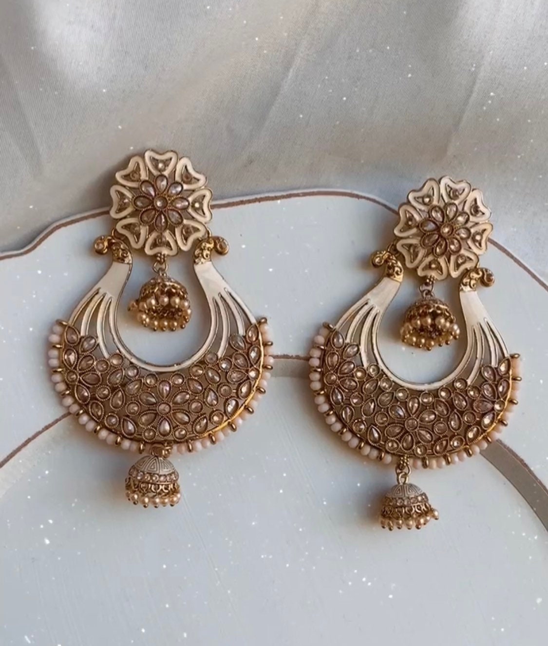 Buy Bollywood Look Indo Western Chand Earring With Mehndi Plating Designer  and Light Weight Online in India - Etsy
