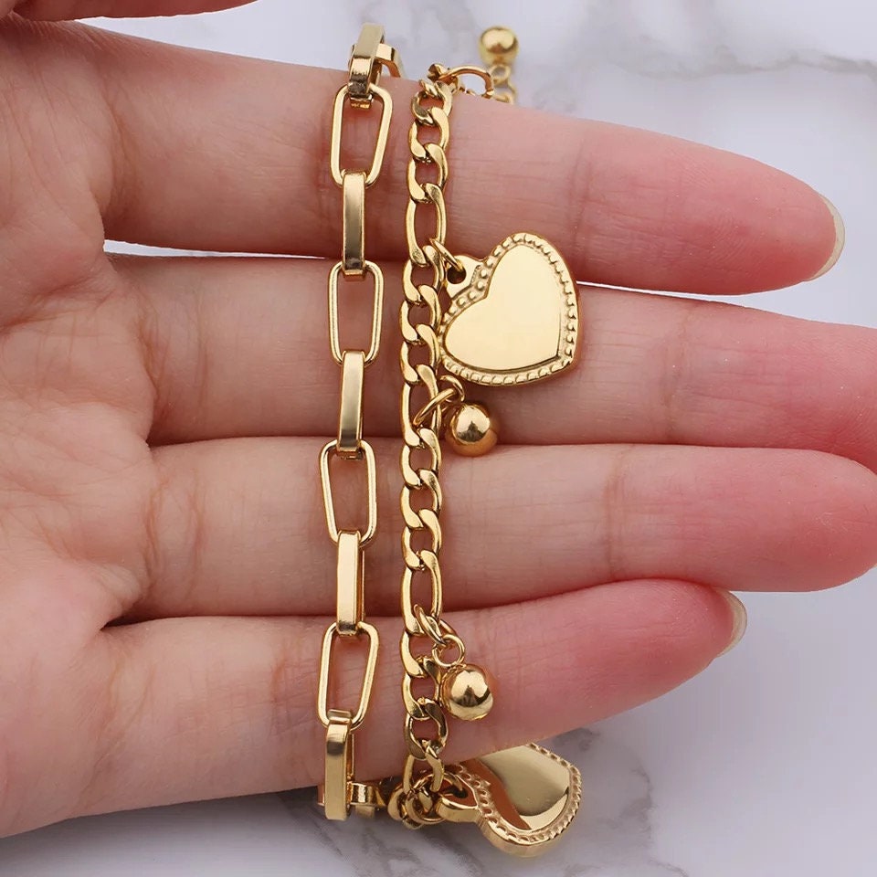 Walbest Bracelets Charms, Bracelet Charms Comfortable Wear Anti-fade  Durable Nice-looking Portable Decorative Compact Fashion Crown Safety Chain
