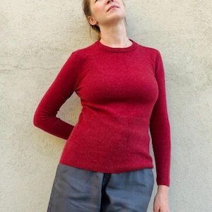 Vintager Kaschmir Roter Pullover / Saks Fifth Avenue Vintage Roter Pullover / Kaschmir Luxus Langarmpullover