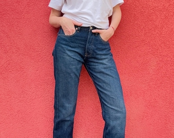 Jeans Levi’s 501 Vintage – Denim azul oscuro de pierna recta, cierre de botones, W31 L34