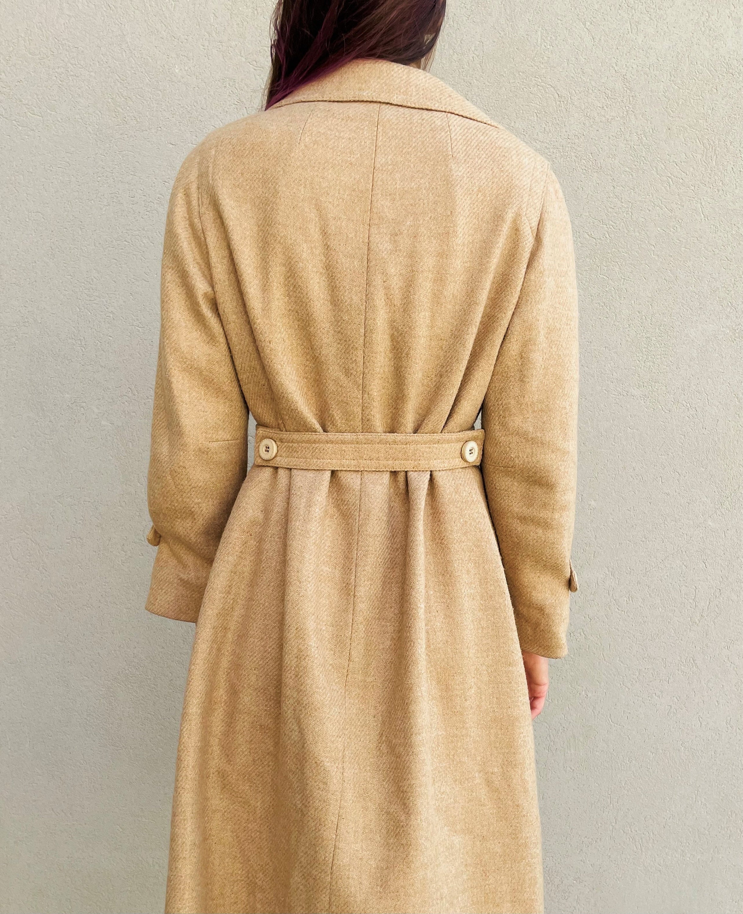 80s Aquascutum Vintage Wool Trench Coat - Beige Camel - Etsy