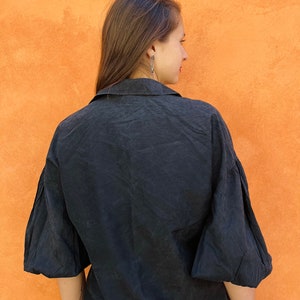 Vintage Ralph Lauren Black Silk Blouse/ Quite Luxury Silk Blouse/ Ralph Lauren Womens Silk Blouse image 6