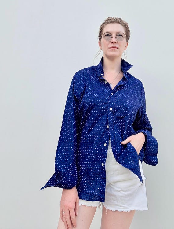 Vintage Ralph Lauren Polka Dot Shirt: Slim Fit Long Sleeve Cotton - Etsy Vintage Ralph Lauren Polka Dot Shirt: Slim Fit Long Sleeve Cotton - Etsy