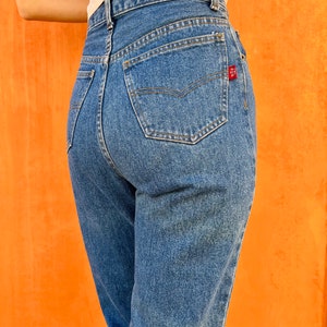 28W Vintage Blue Jeans/High Waisted 90s Jeans/Vintage Mom Jeans/Tapered Leg Vintage Jeans image 5