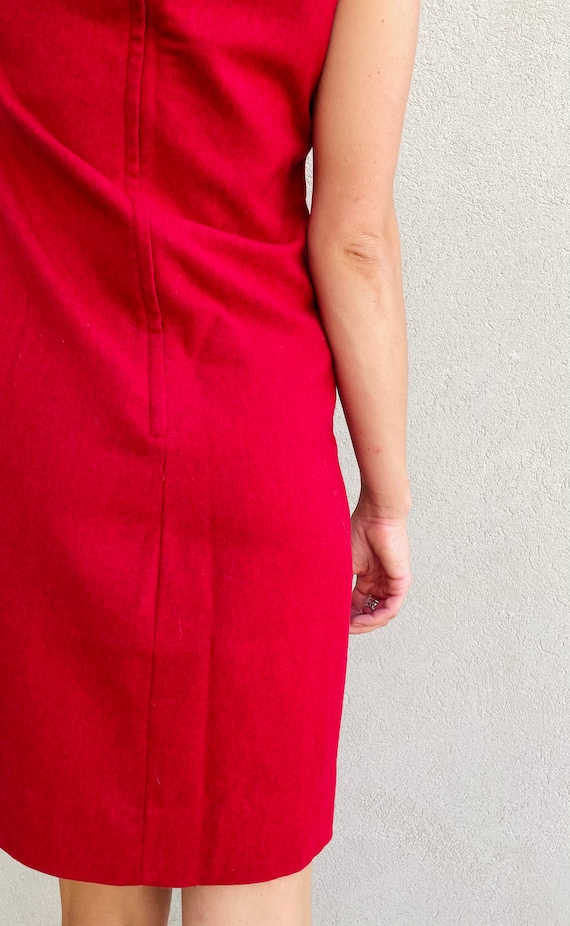 Vintage Red Wool Suit Dress/Tabak of California R… - image 8
