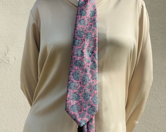 Oleg Cassini Vintage Tie/ Vintage Pink Paisley Tie By Oleg Cassini/ Pink Vintage Tie