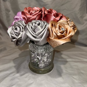 Ribbon Rose Bouquet, Single Ribbon Rose